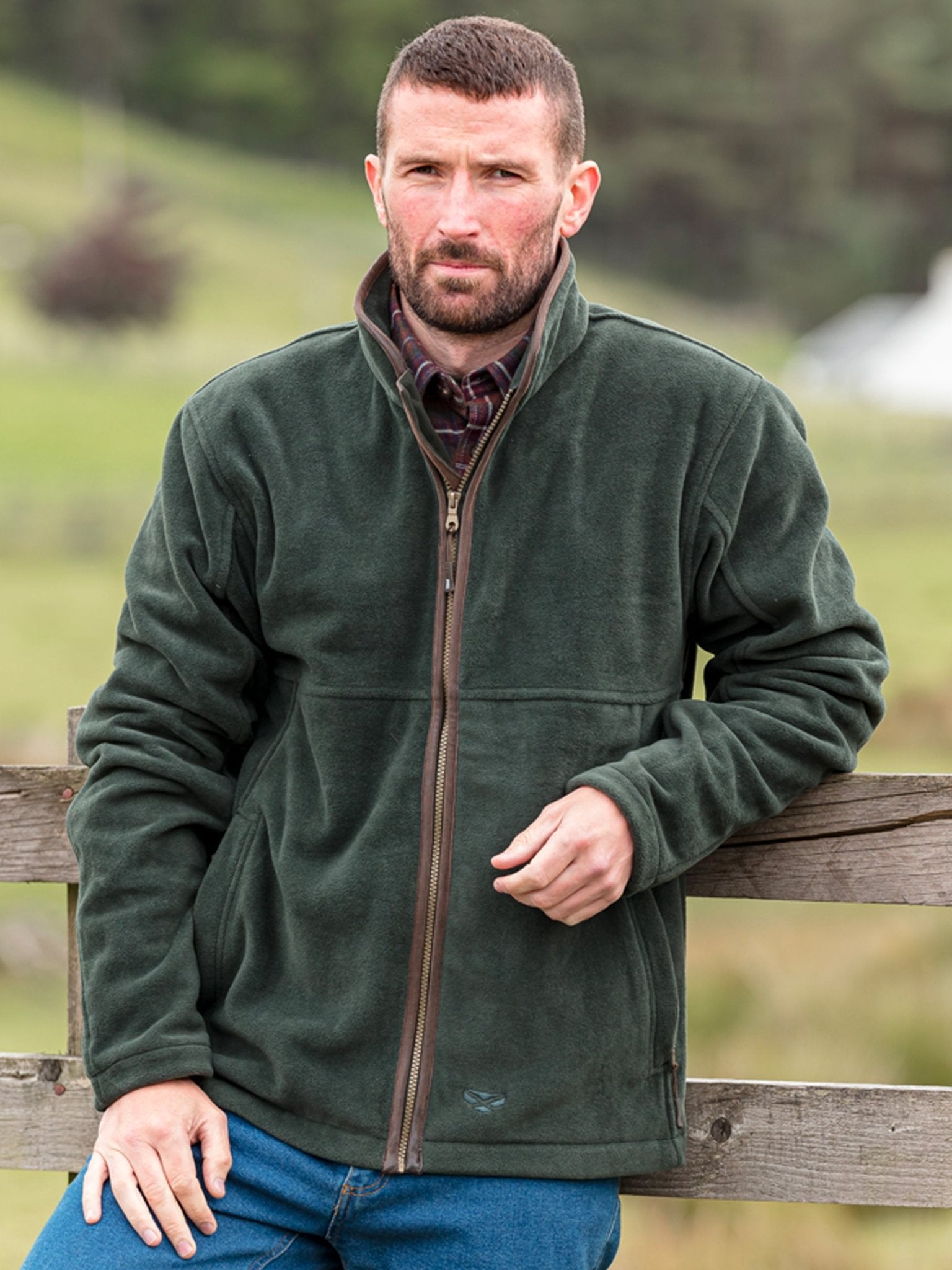 Hoggs of Fife - Mens Stenton Fleece Jacket Green