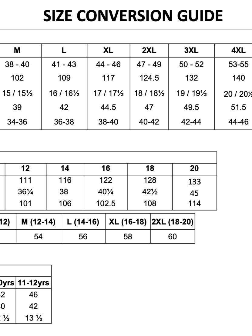 Hoggs of Fife - Mens Stenton Fleece Jacket Size chart