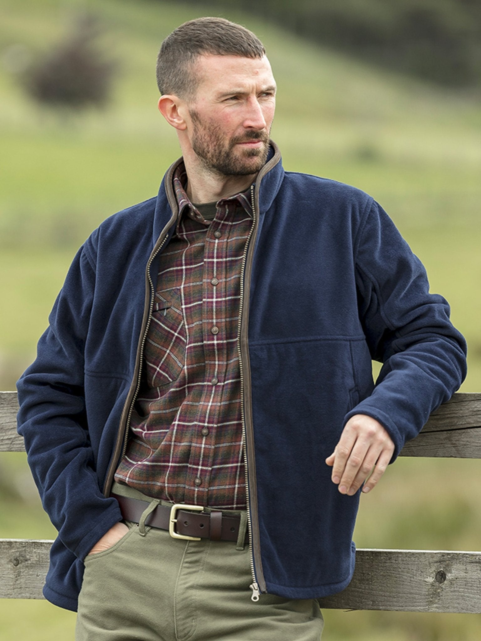 Hoggs of Fife - Mens Stenton Fleece Jacket Navy