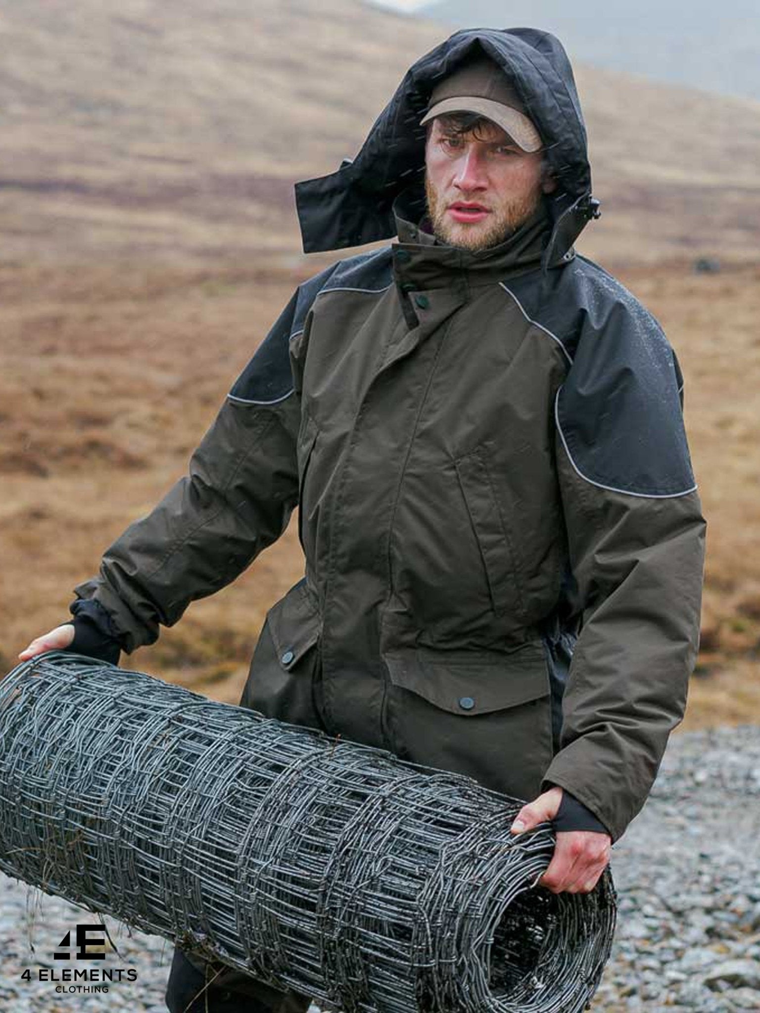 4elementsclothingHoggs of FifeHoggs of Fife - Mens Waterproof Jacket Field Tech / Waterproof coat - Cordura EN343 rated 3:3OuterwearFTJK/GR/1