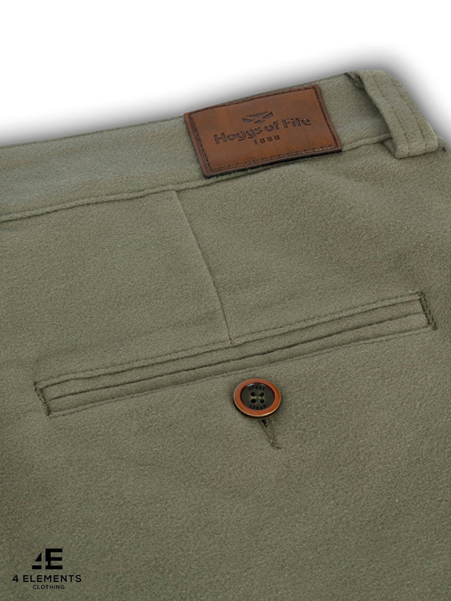 Hoggs of Fife - Moleskin Trousers Mens / country woven Cotton casual Trousers - Monarch II