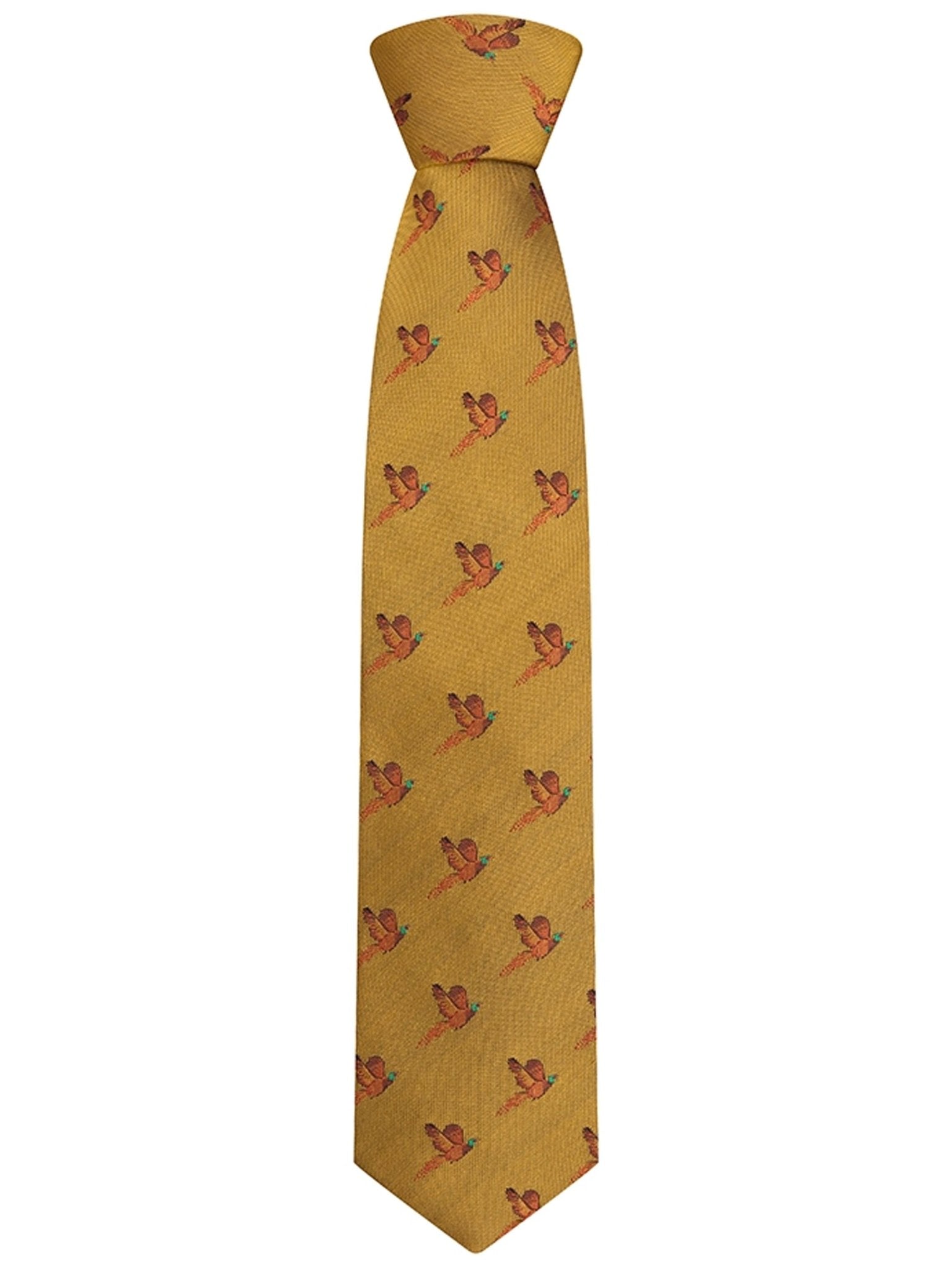 4elementsclothingHoggs of FifeHoggs of Fife - Premium 100% Silk Woven Neck Tie - Pheasant print (Boxed)AccessoriesSTIE/GO/1