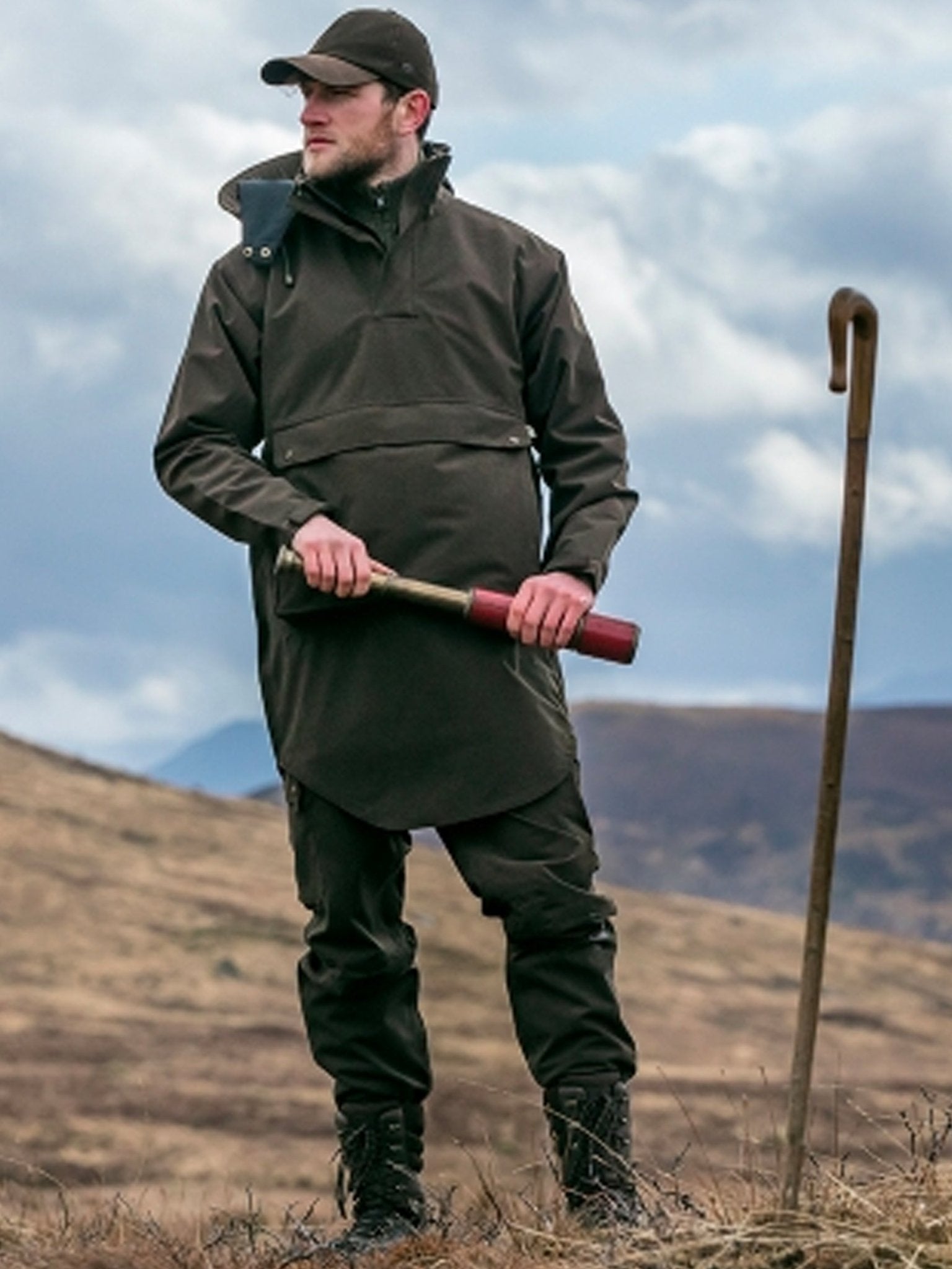 Hoggs of Fife - Struther Trilaminate Mens Smock / Mens Waterproof Jacket / Long Coat