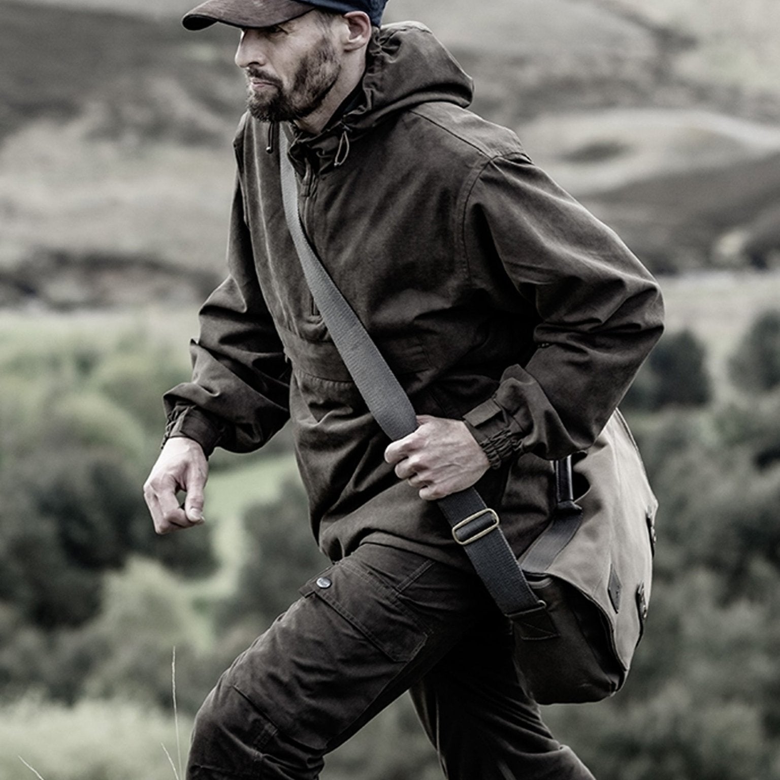 Hoggs of Fife - Struther Waterproof Field Mens Smock / Mens Coat / Mens Jacket - Green