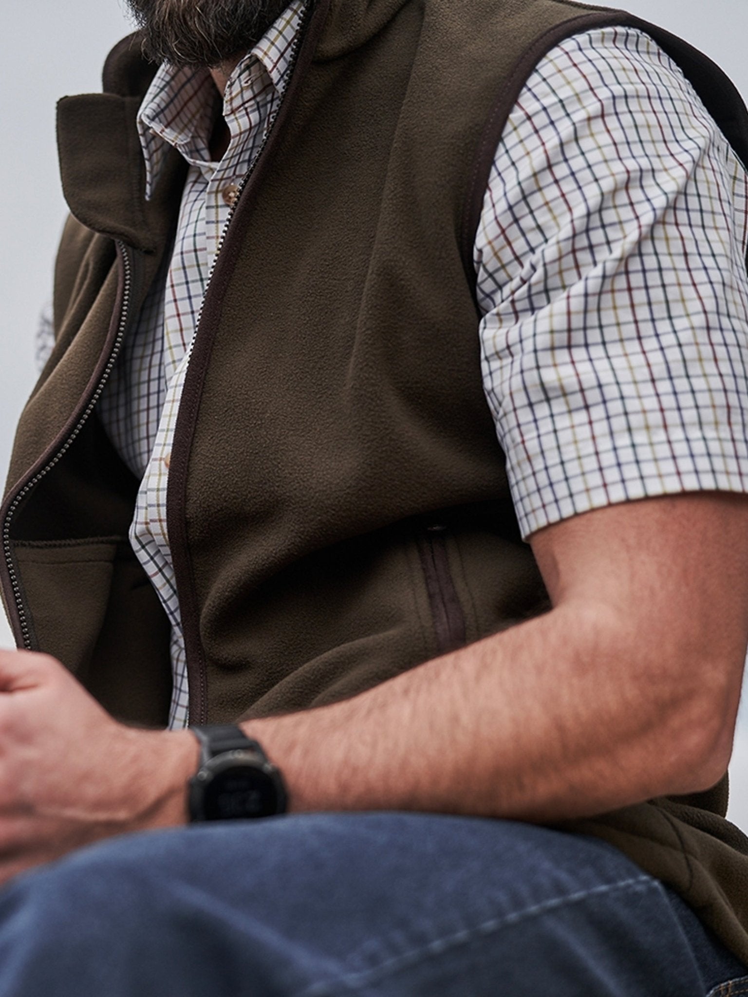 Hoggs of Fife - Woodhall Fleece Mens Gilet - mens bodywarmers / Waistcoat