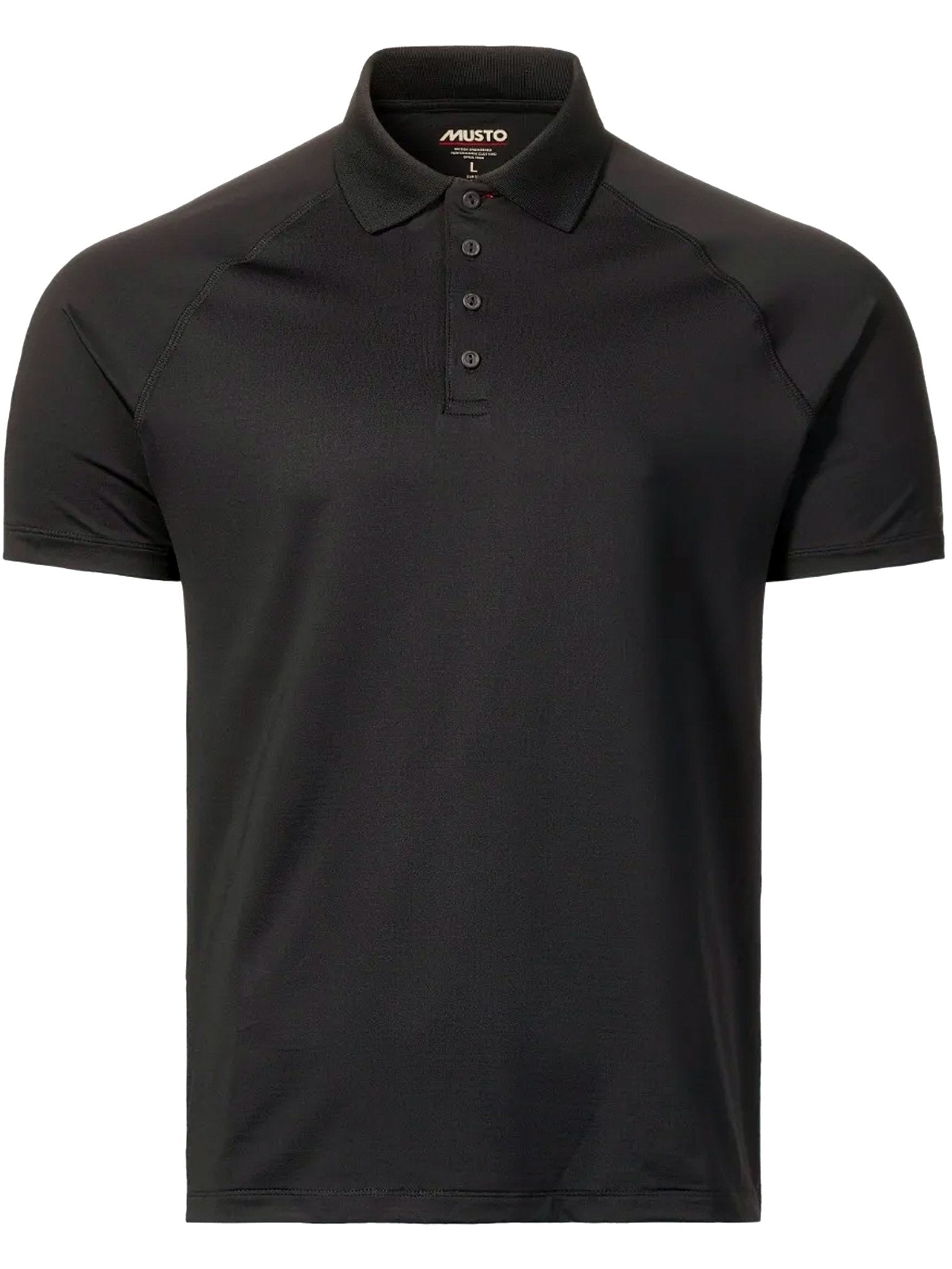 4elementsclothingMustoMusto - Mens Sunblock Short Sleeve Polo Shirt - BlackT-Shirt