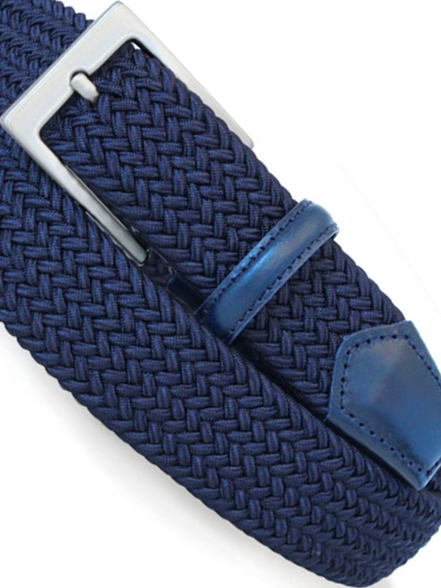 4elementsclothingRobert CharlesRobert Charles Belts - 1003 Leather & Cotton Blend Mens Belt - 32mm leather width - Made in ItalyBelts1003/navy/S