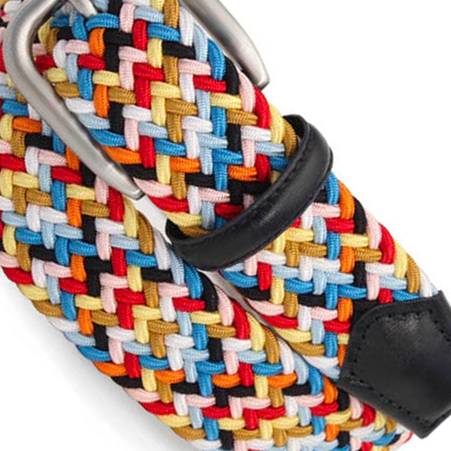 Robert Charles Belts - 1005 Cotton Blend Leather Mens belt Multi - 35mm width - Made in Italy