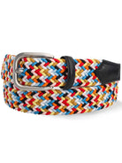 Robert Charles Belts - 1005 Cotton Blend Leather Mens belt Multi - 35mm width - Made in Italy