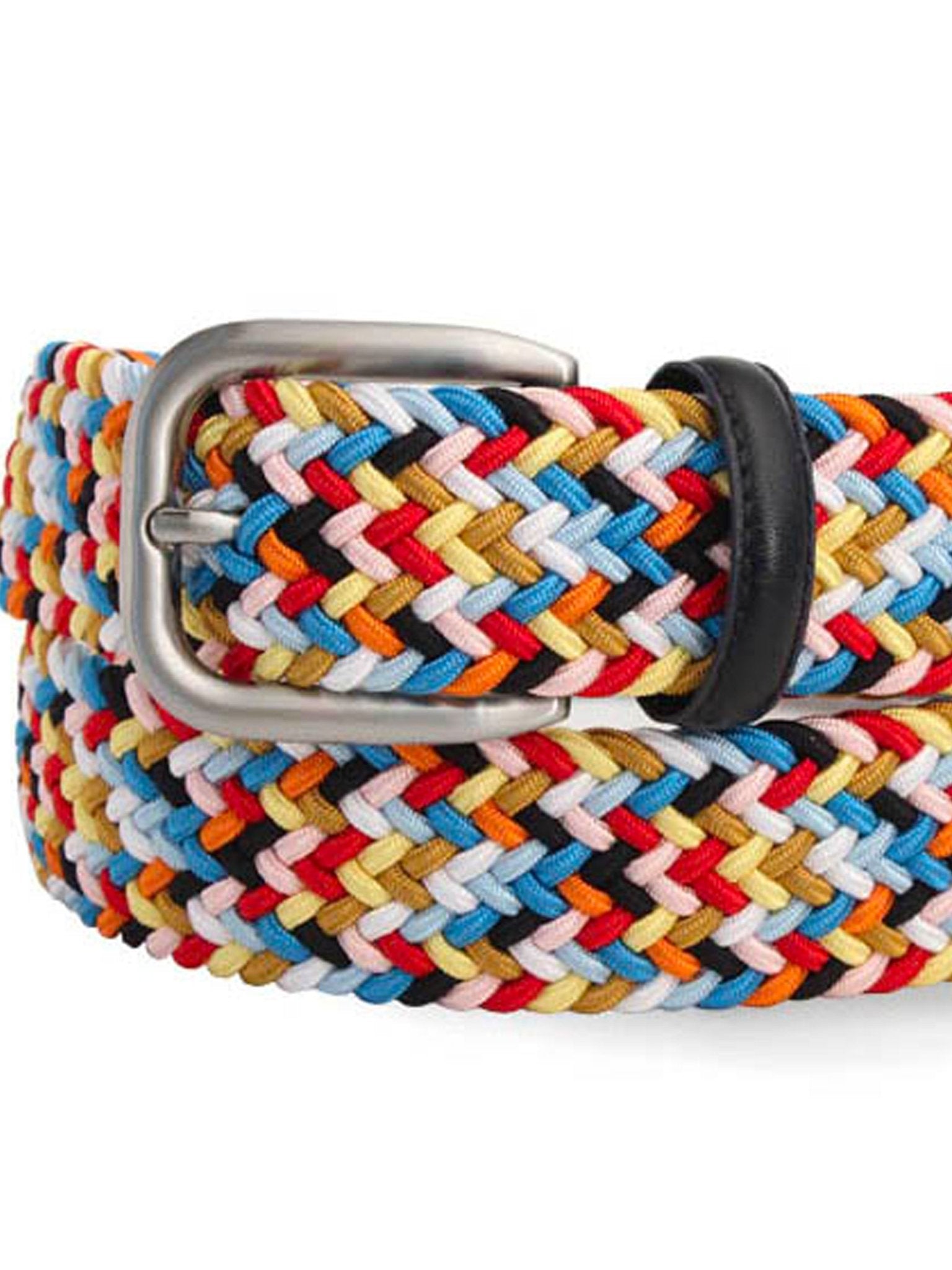 Robert Charles Belts - 1005 Cotton Blend Leather Mens belt Multi - 35mm width - Made in Italy