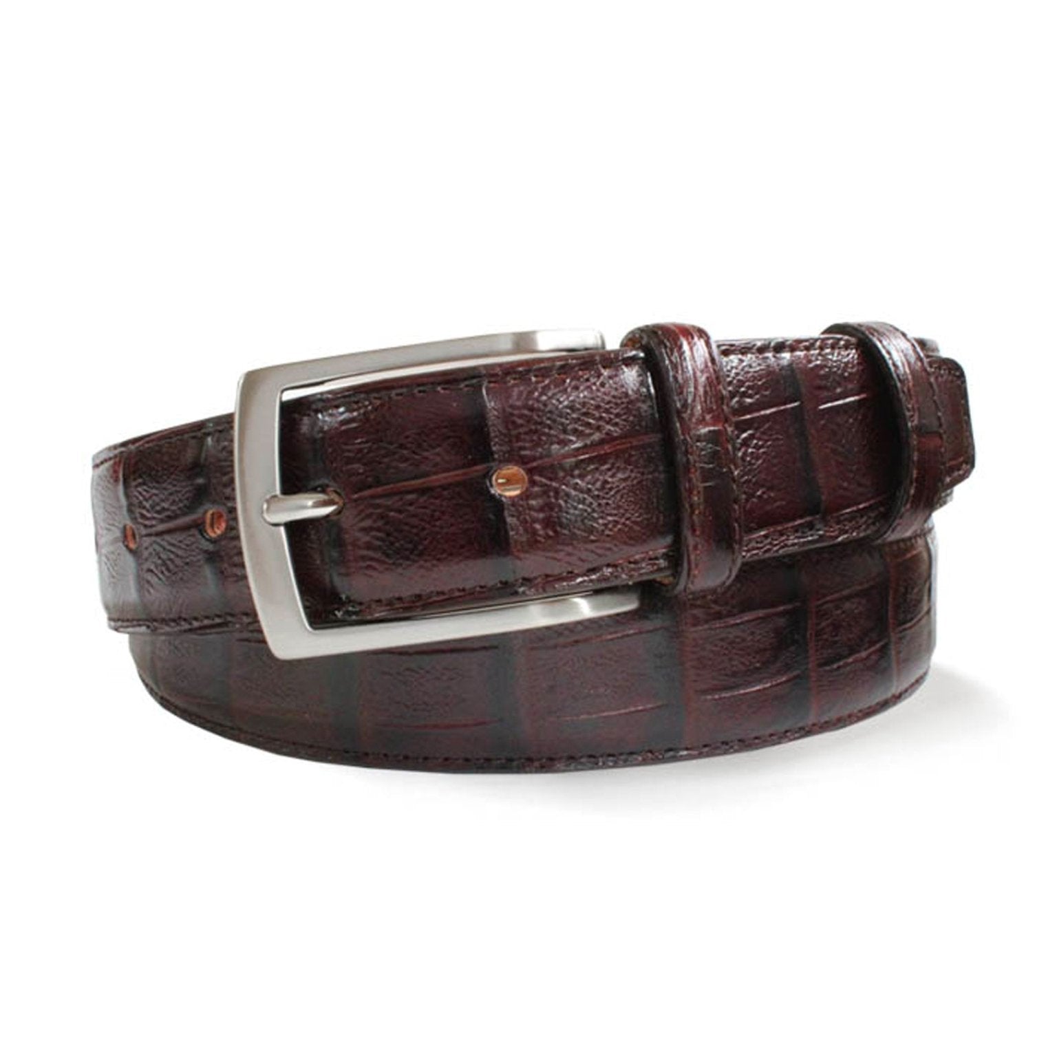 4elementsclothingRobert CharlesRobert Charles Belts - 1502 Crocodile print Leather Mens Belt - Made in Italy - 100% Leather - 35mmBelts1502/Brown/S