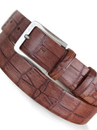 Robert Charles Belts - 1713 Croc effect mens belt 35mm - Made in Italy - 100% Leather