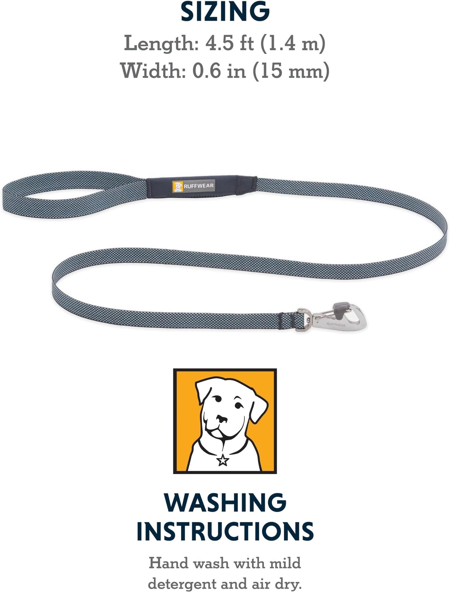 Ruffwear - Hi & Light Dog Lead, Ultra Lightweight No Pull 1.4m Dog Leash, Portable Adjustable & Heavy Duty Dog Lead, Strong & Slim Anti Tangle Dog Walking & Dog Training Lead