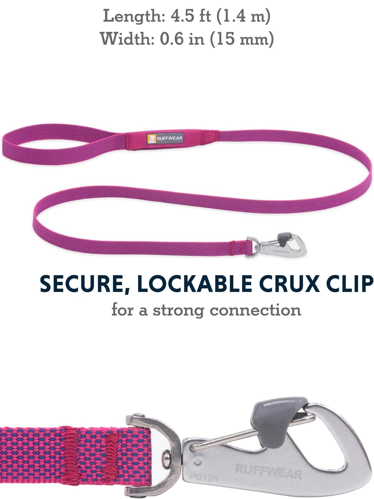 Ruffwear - Hi & Light Dog Lead, Ultra Lightweight No Pull 1.4m Dog Leash, Portable Adjustable & Heavy Duty Dog Lead, Strong & Slim Anti Tangle Dog Walking & Dog Training Lead