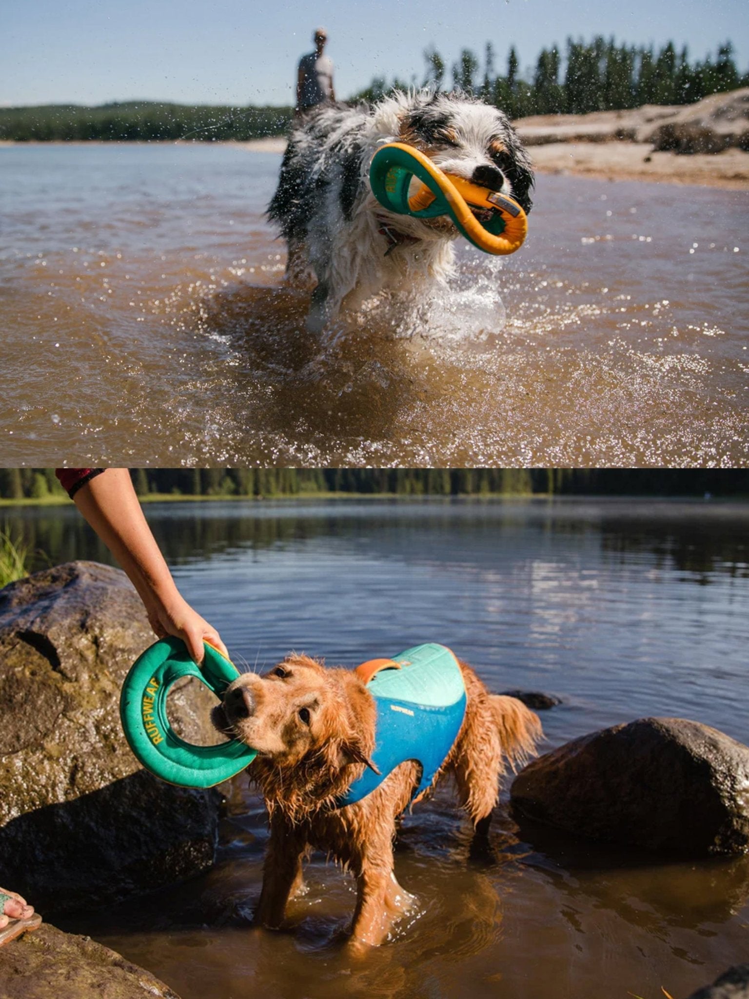 Ruffwear - Hydro Plane™ Floating Throw Dog Toy - High Floating Soft Foam Disc dog toys