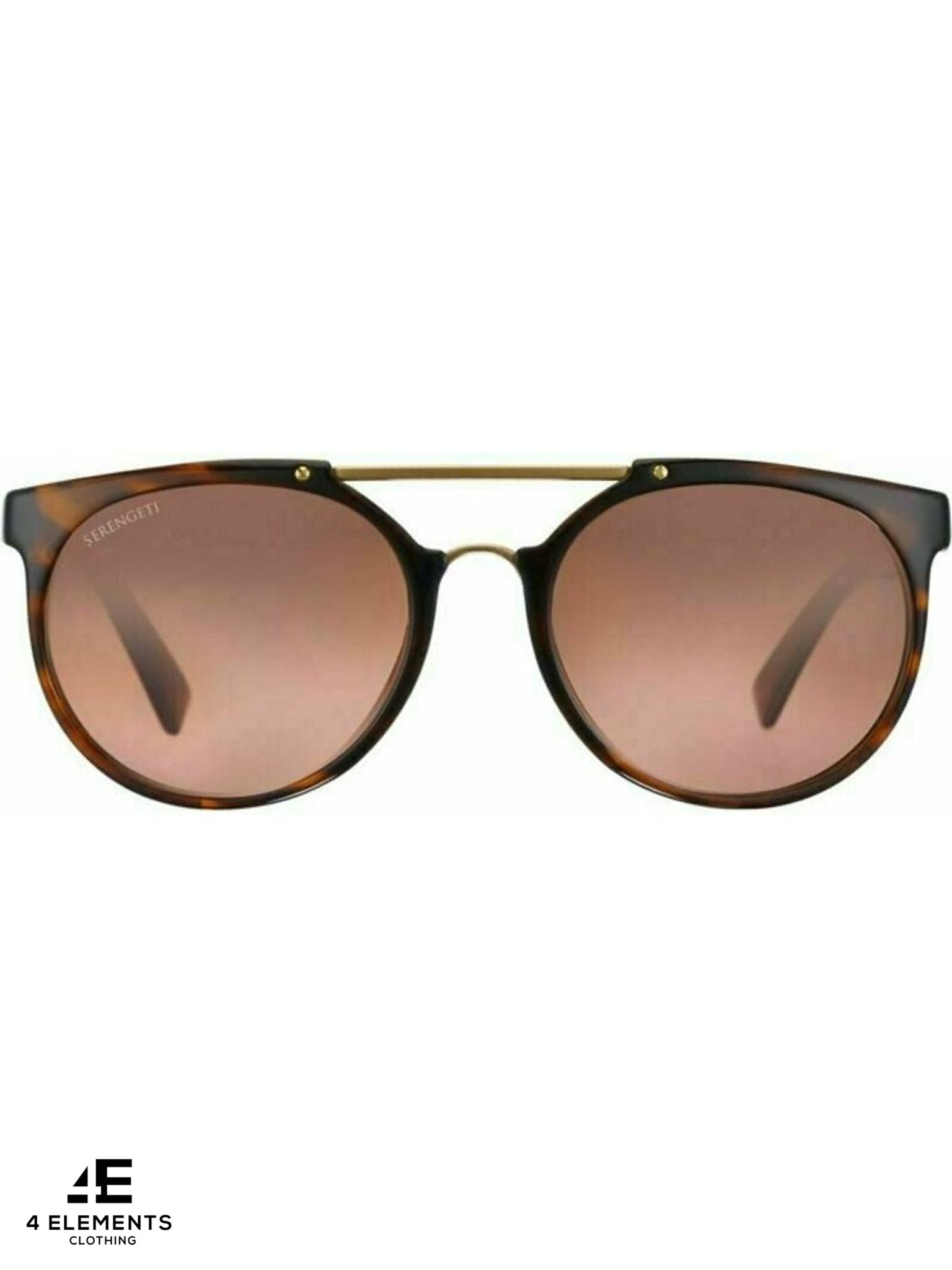 serengeti - Unisex Lerici Sunglasses - Shiny Tortoise/Satin Soft Gold