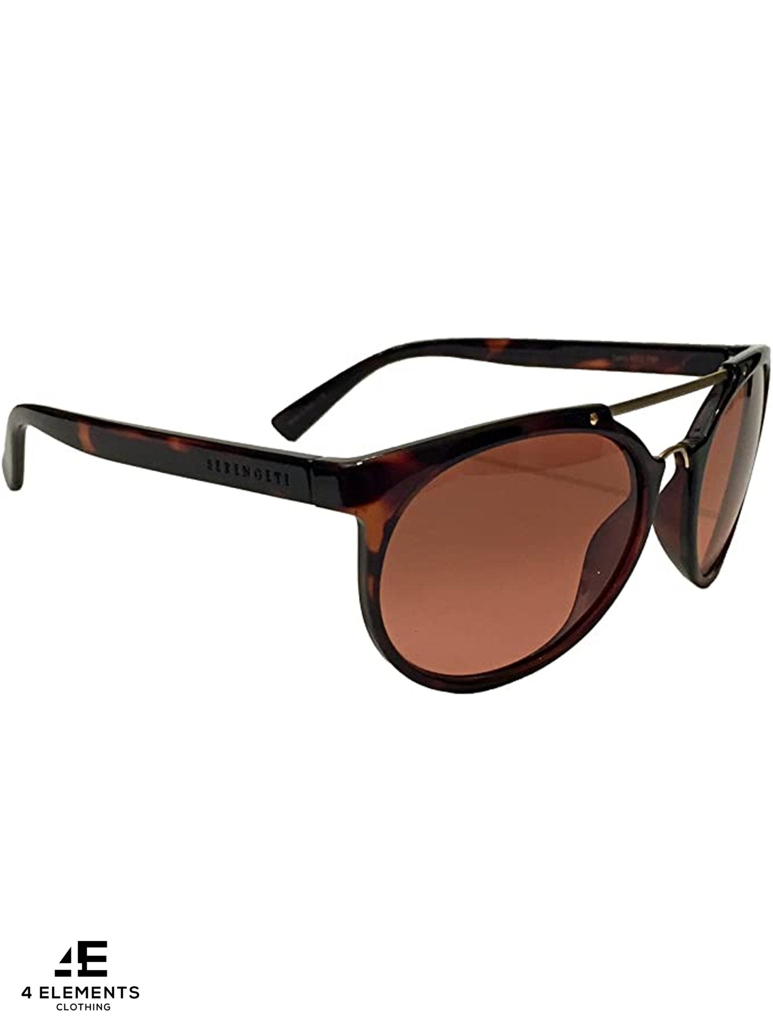 serengeti - Unisex Lerici Sunglasses - Shiny Tortoise/Satin Soft Gold