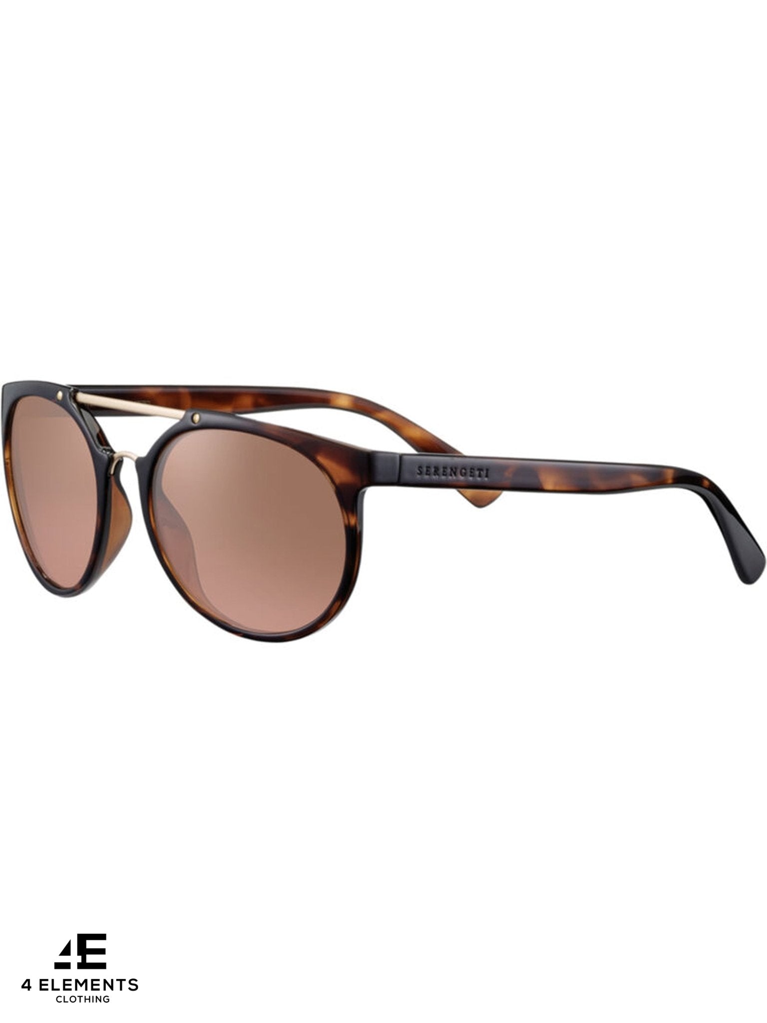serengeti - Unisex Lerici Sunglasses - Shiny Tortoise/Satin Soft Gold