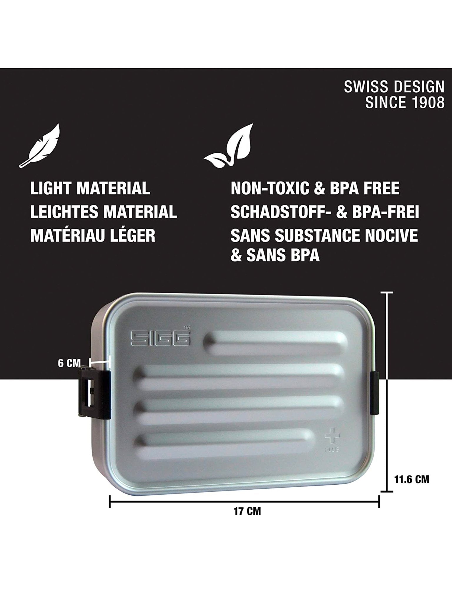 SIGG - Premium Lunch box Plus Featherlight / Lunchbox Sigg metal lunchbox