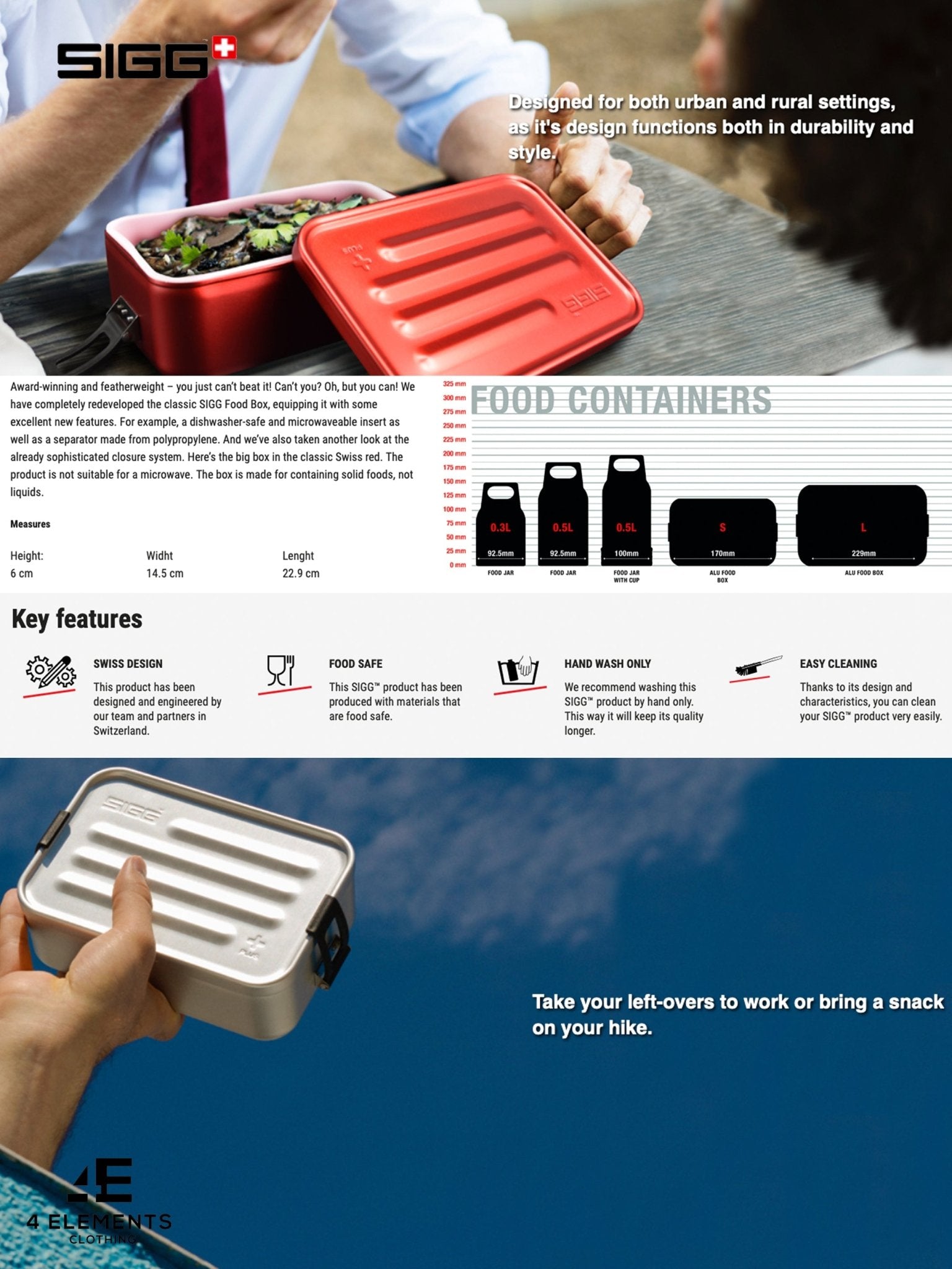 SIGG - Premium Lunch box Plus Featherlight / Lunchbox Sigg metal lunchbox