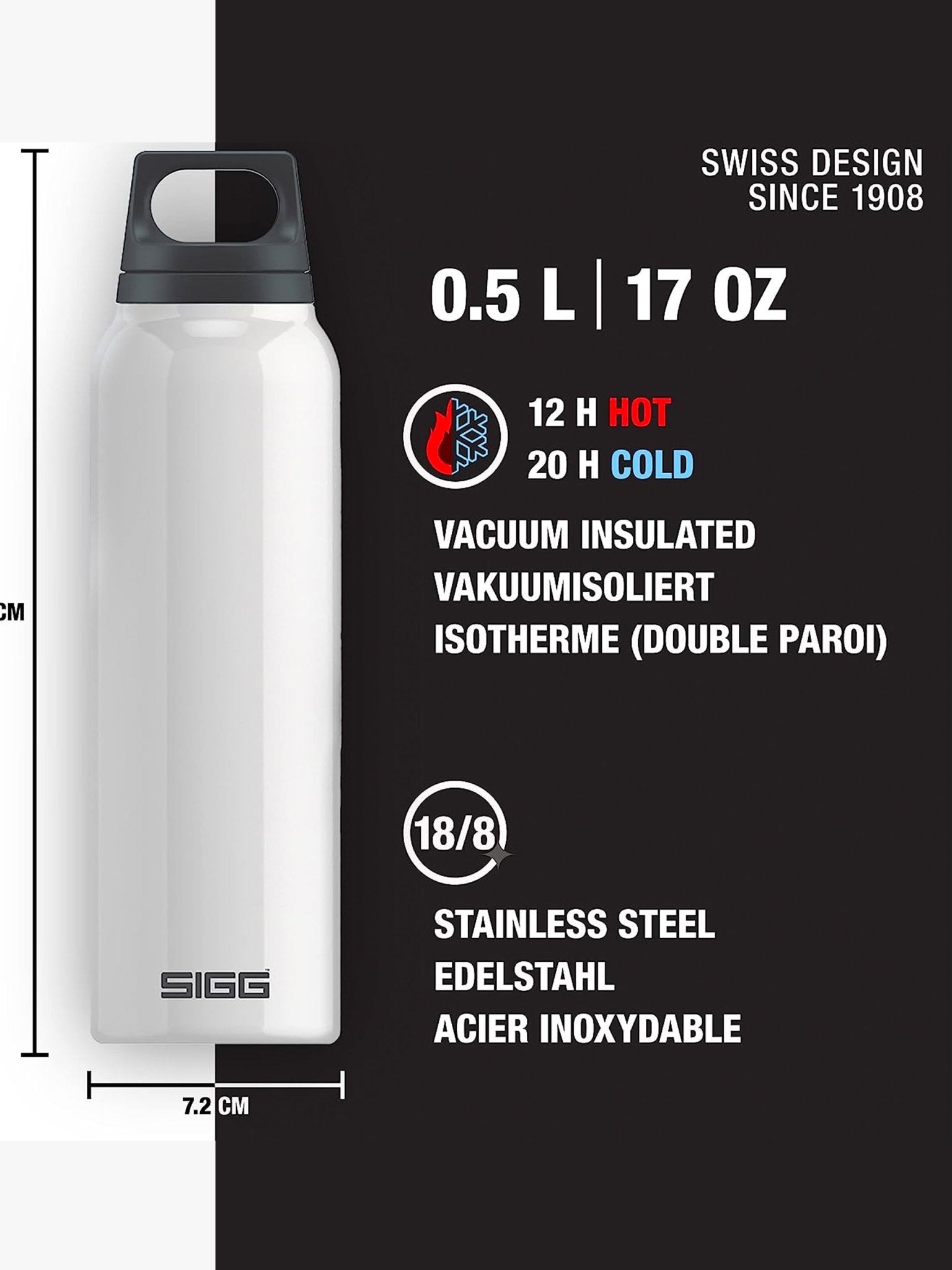 4elementsclothingSiggSIGG - Thermo Flask Hot & Cold Brushed 0.5l Vacuum Insulated - Sigg water bottleWater Bottles8448.10