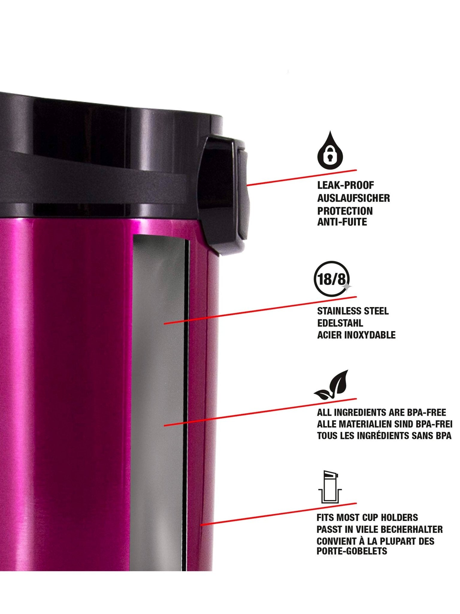 SIGG - Travel Mug / Coffee travel cup Miracle Berry 0.27L