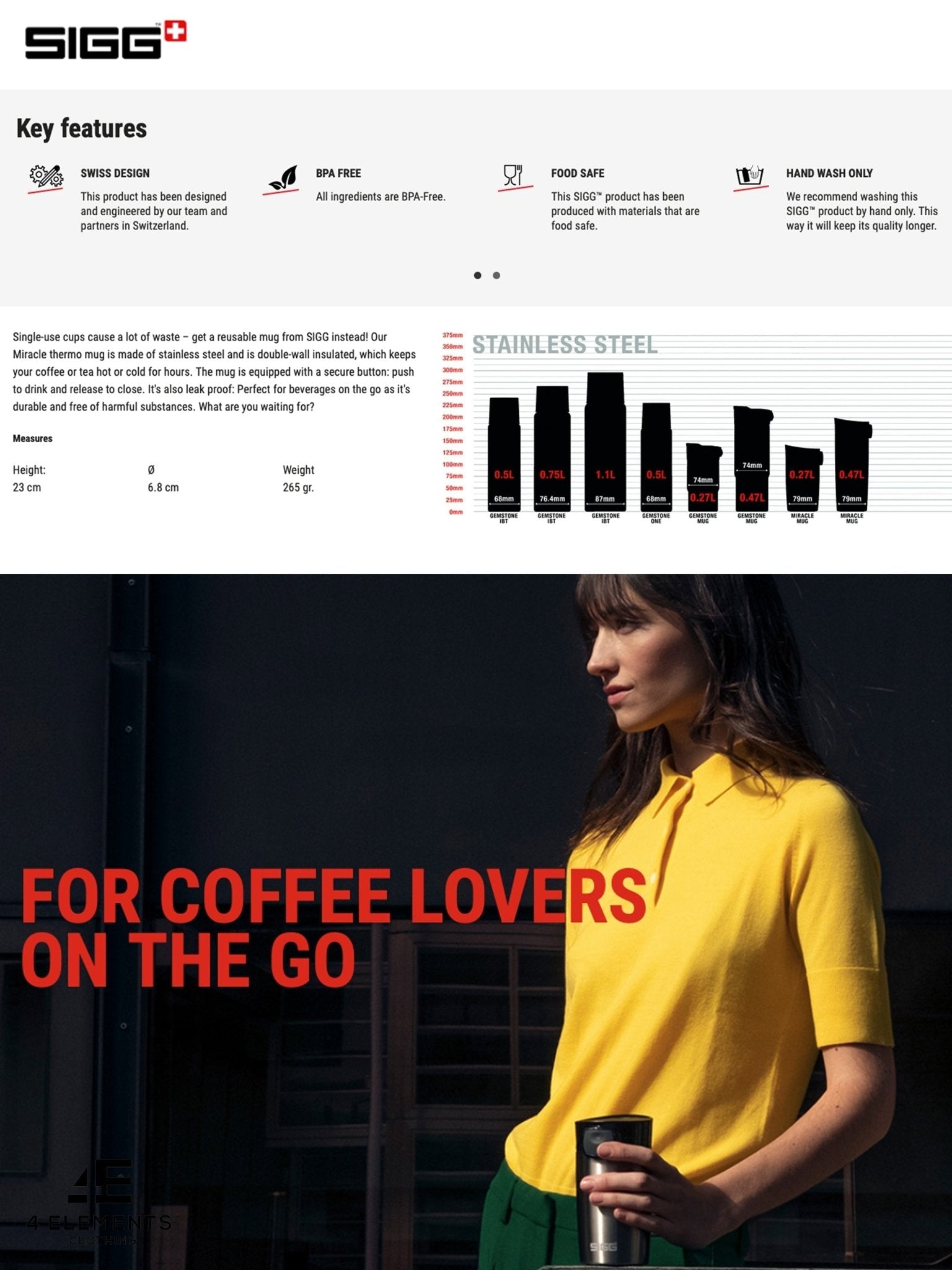 SIGG - Travel Mug Miracle Brushed 0.47L