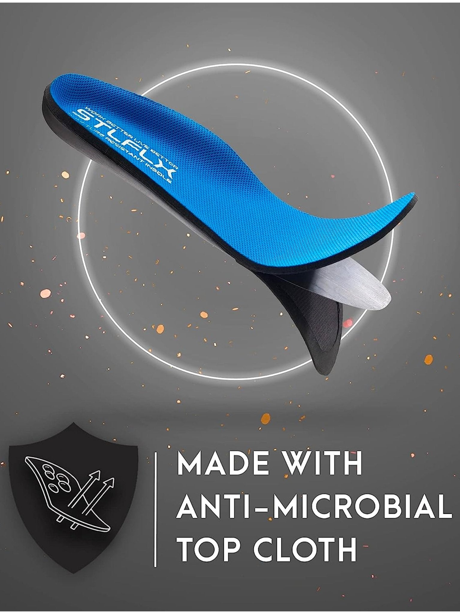 Steel Flex – Unisex safety footwear insole work shoes Puncture Resistant Light Weight in sole