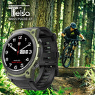 4elementsclothing Telsa DM55 Pulse AMOLED touchscreen IP68 Waterproof - Smart Watch for Men Women, 1.43" Smartwatch, Fitness Watch with Heart Rate Sleep Monitor, Step Counter, 100+ Sports, Fitness Smartwatches / Android IOSWatch