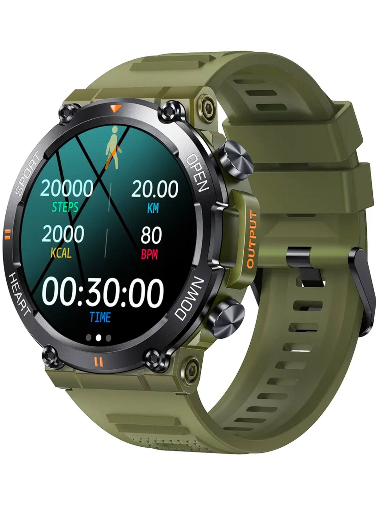 4elementsclothingTelsaTELSA UK - Smart Watch Waterproof IP67 military style mens Sports & fitness digital Watch with Touch Screen display, Fitness Watch, Heart Rate, Step counter Smart Watch for men IOS & AndroidWatch5060976970306