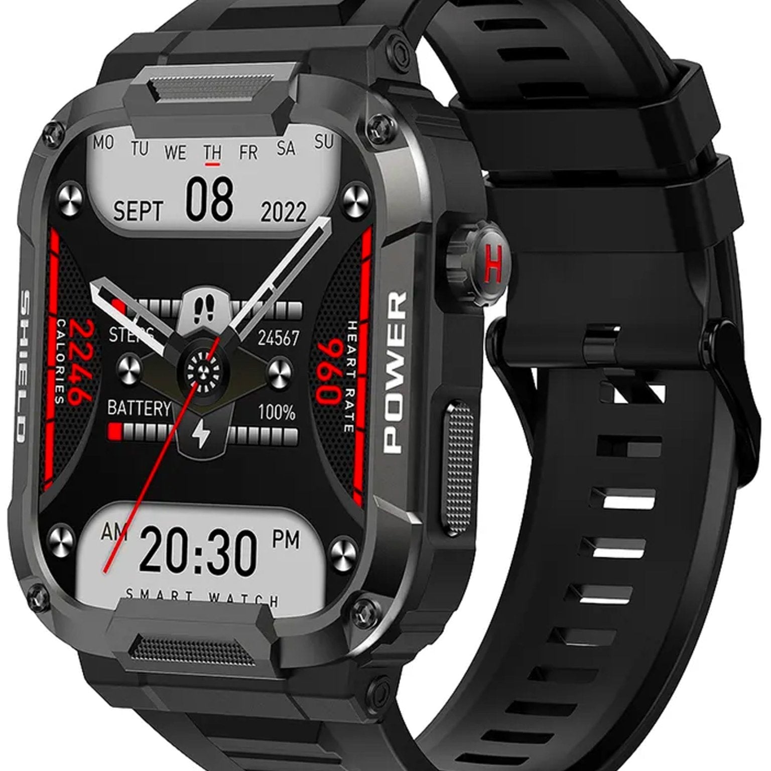 4elementsclothingTelsaTELSA UK - Smart Watch Waterproof IP68 military style mens Sports & fitness digital Watch with Touch Screen display, Fitness Watch, Heart Rate, Step counter Smart Watch for men IOS & AndroidWatch5060976970320
