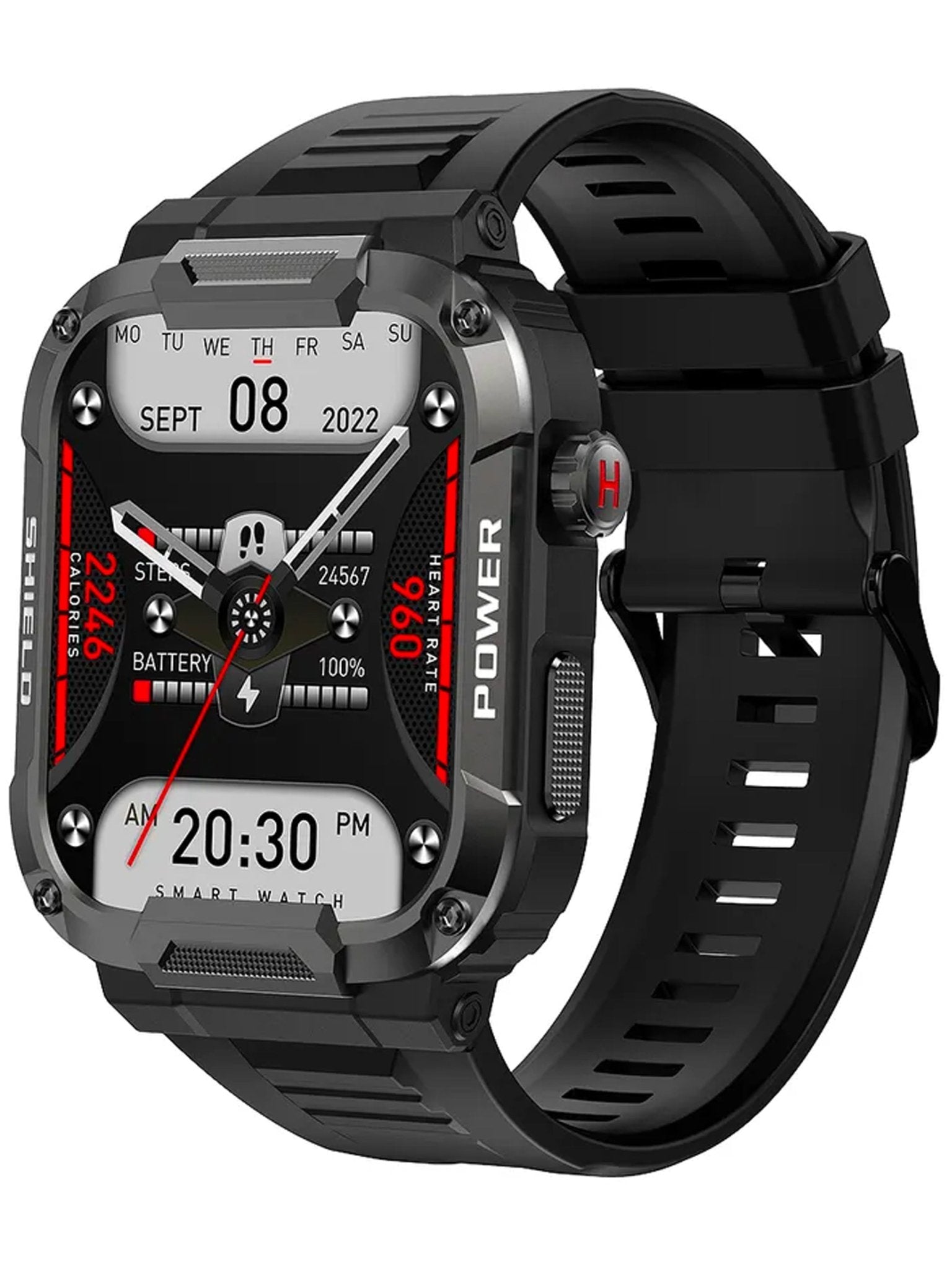 4elementsclothingTelsaTELSA UK - Smart Watch Waterproof IP68 military style mens Sports & fitness digital Watch with Touch Screen display, Fitness Watch, Heart Rate, Step counter Smart Watch for men IOS & AndroidWatch5060976970320