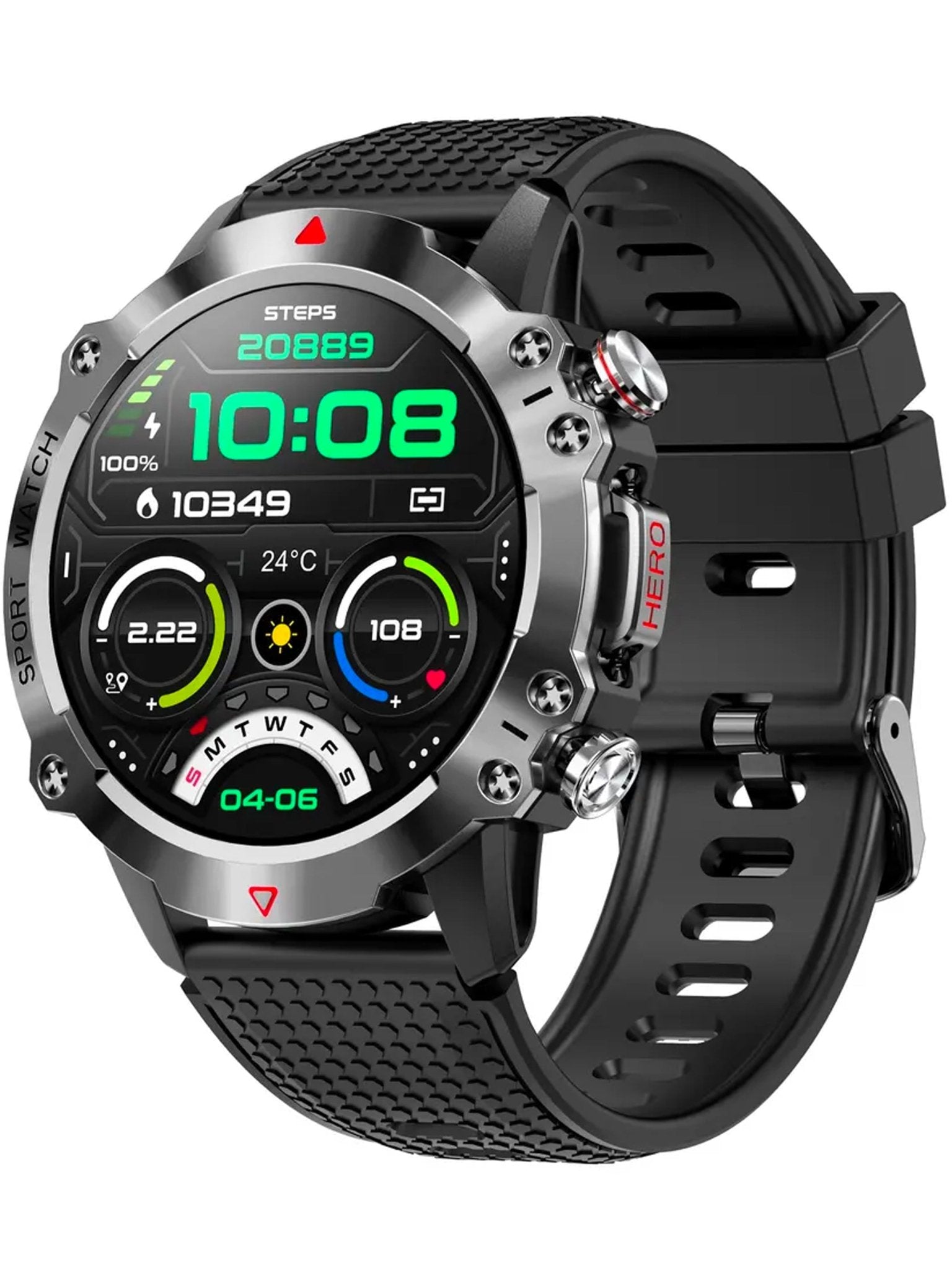 4elementsclothingTelsaTELSA UK - Waterproof Smart Watch T410 Sports & fitness digital Watch military style mens with Touch Screen display, Fitness Watch, Smart Watch for men IOS & AndroidWatch5060976970351