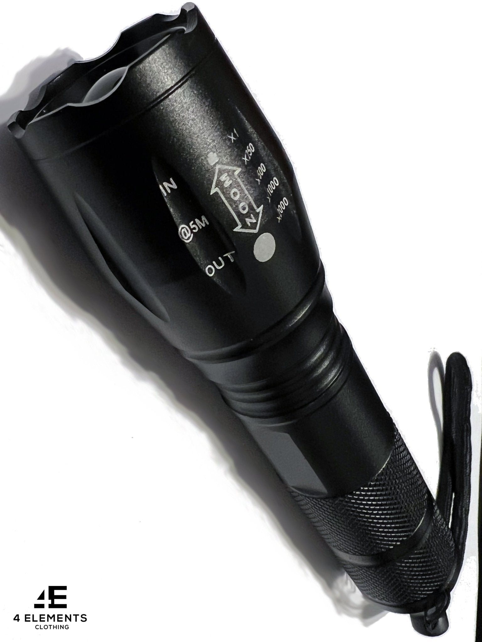 Telsa - Waterproof Zoom Aluminium LED Tactical Torch Flashlight - Free 2 x 18650 Batteries & USB Charger