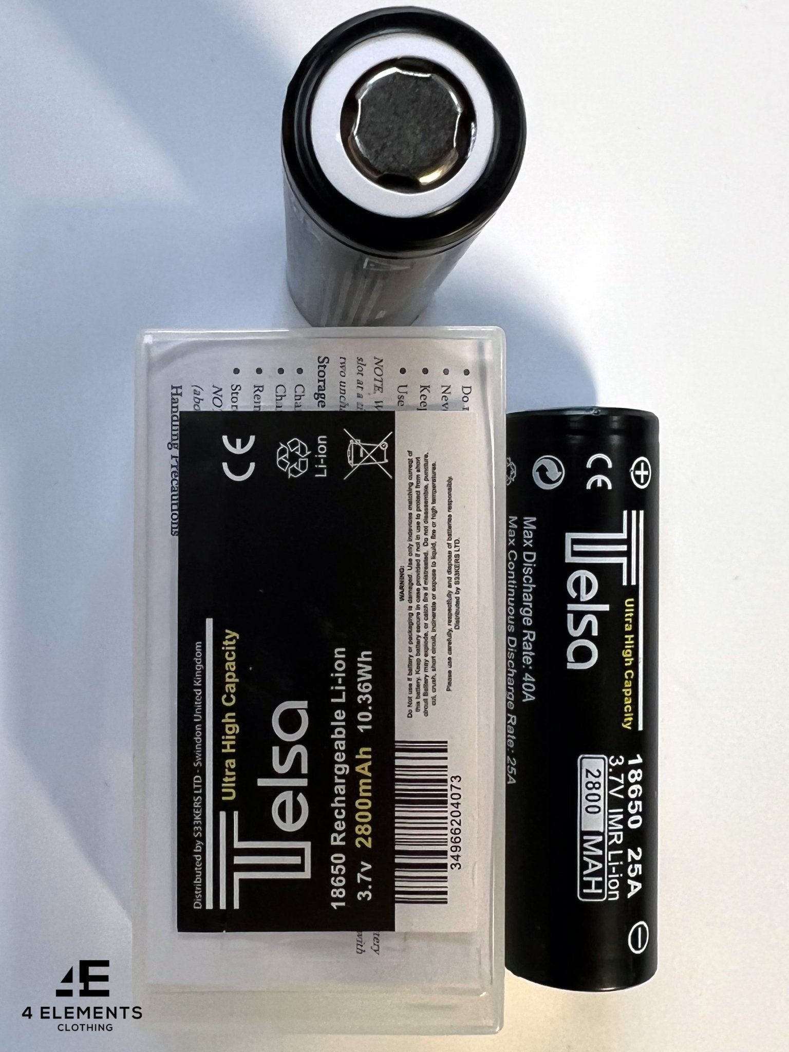 Telsa - Waterproof Zoom Aluminium LED Tactical Torch Flashlight - Free 2 x 18650 Batteries & USB Charger