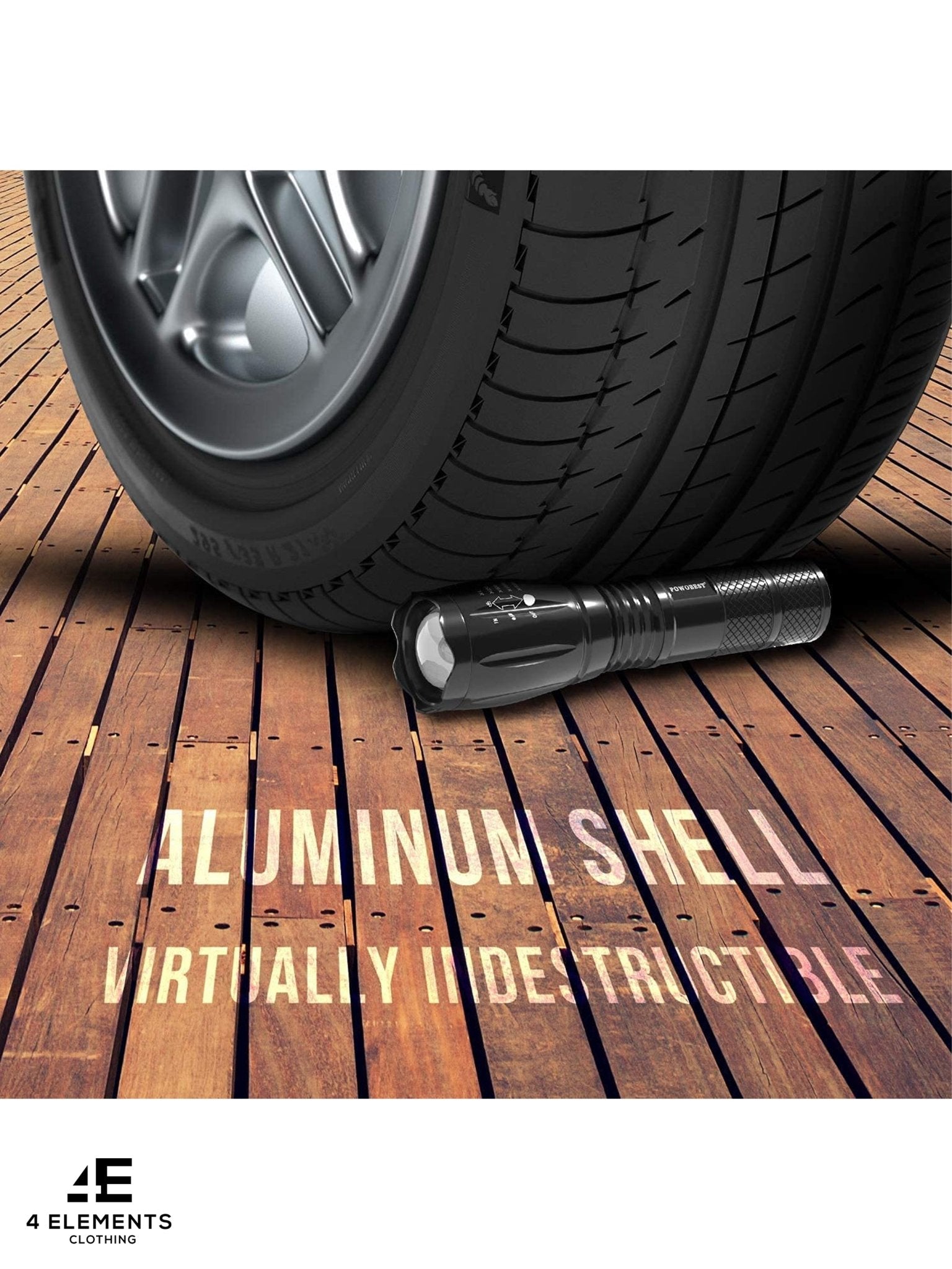 Telsa - Waterproof Zoom Aluminium LED Tactical Torch Flashlight - Free 2 x 18650 (Button Top) Batteries