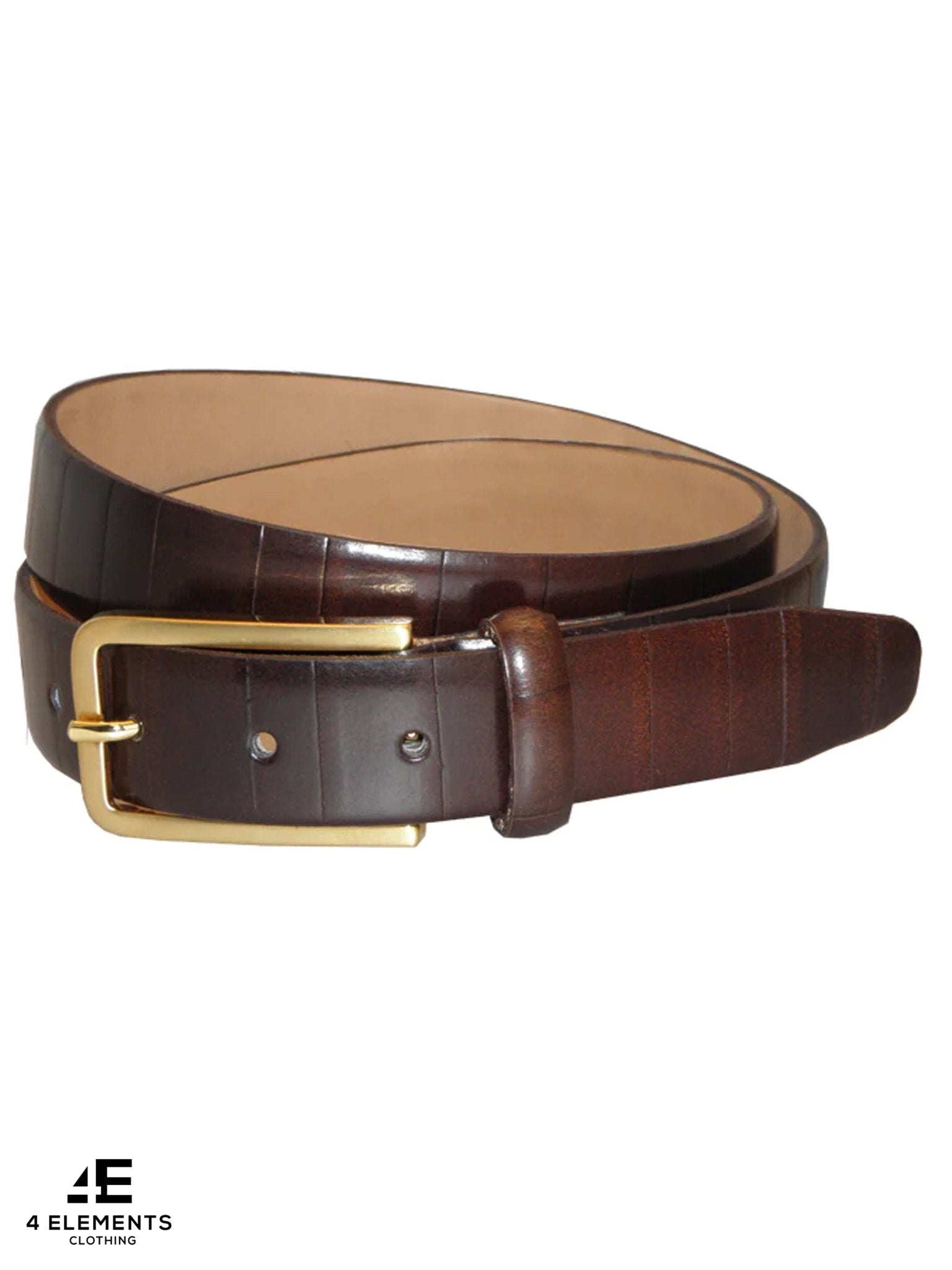 The British Bag Company - 29mm Lined Leather Feather Edge Belt