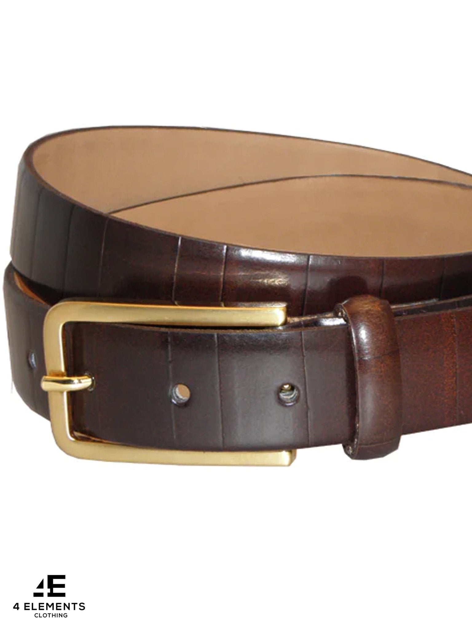 The British Bag Company - 29mm Lined Leather Feather Edge Belt