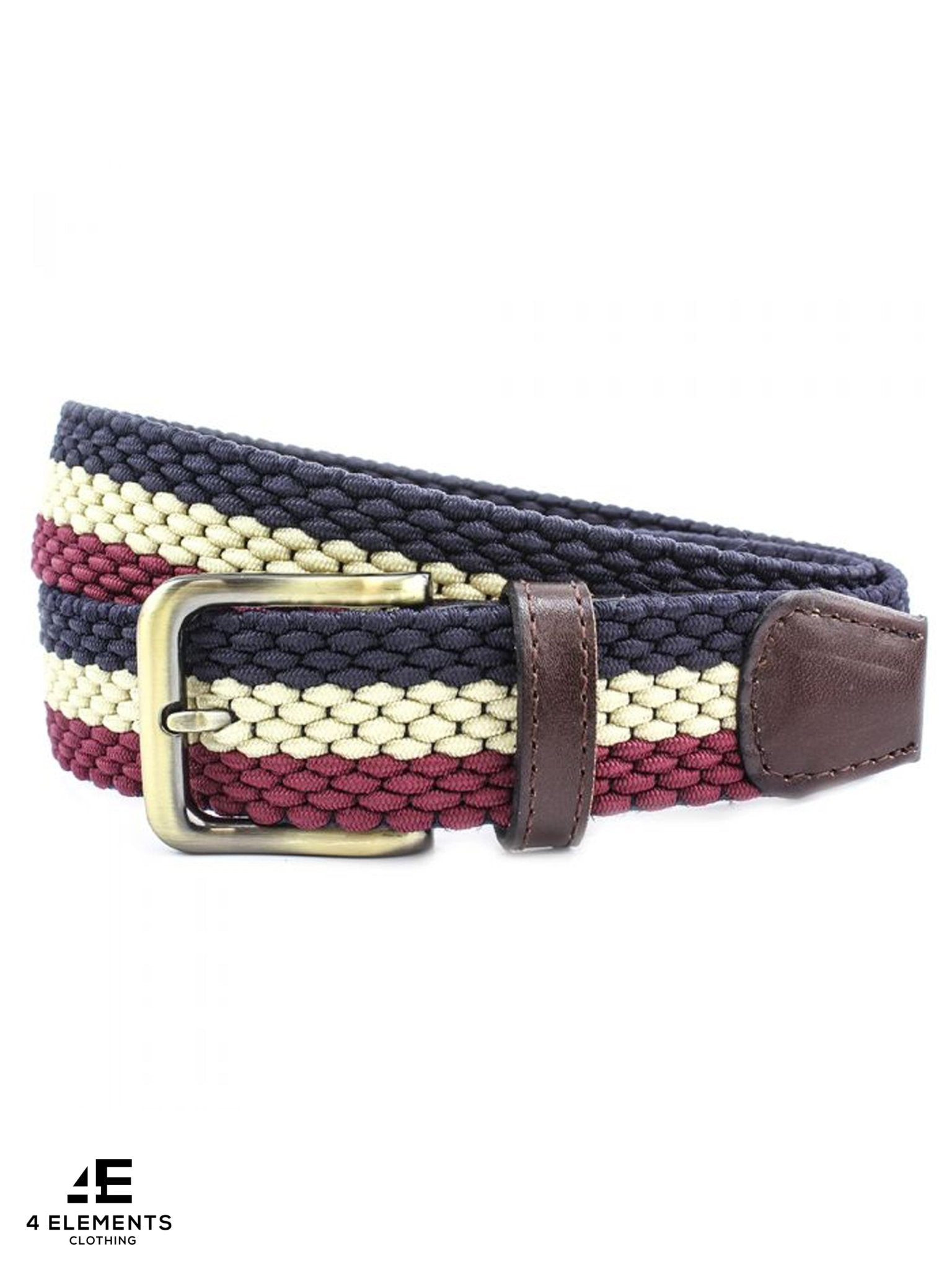 The British Bag Company - 35mm Webbed 3 Colour Stripe Belt
