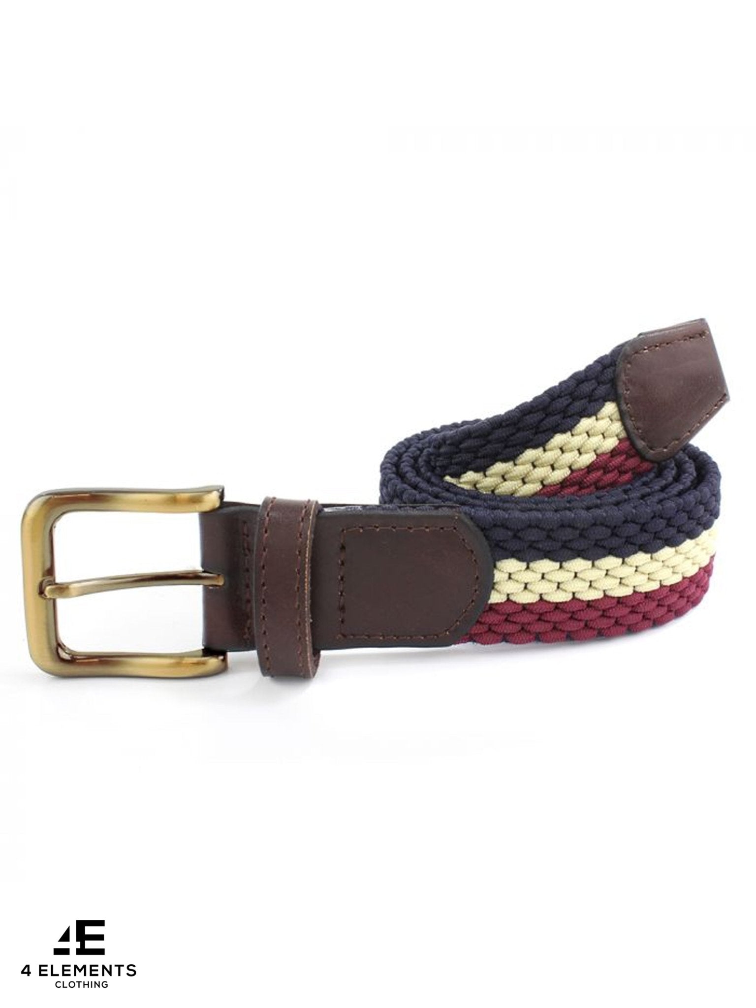 The British Bag Company - 35mm Webbed 3 Colour Stripe Belt