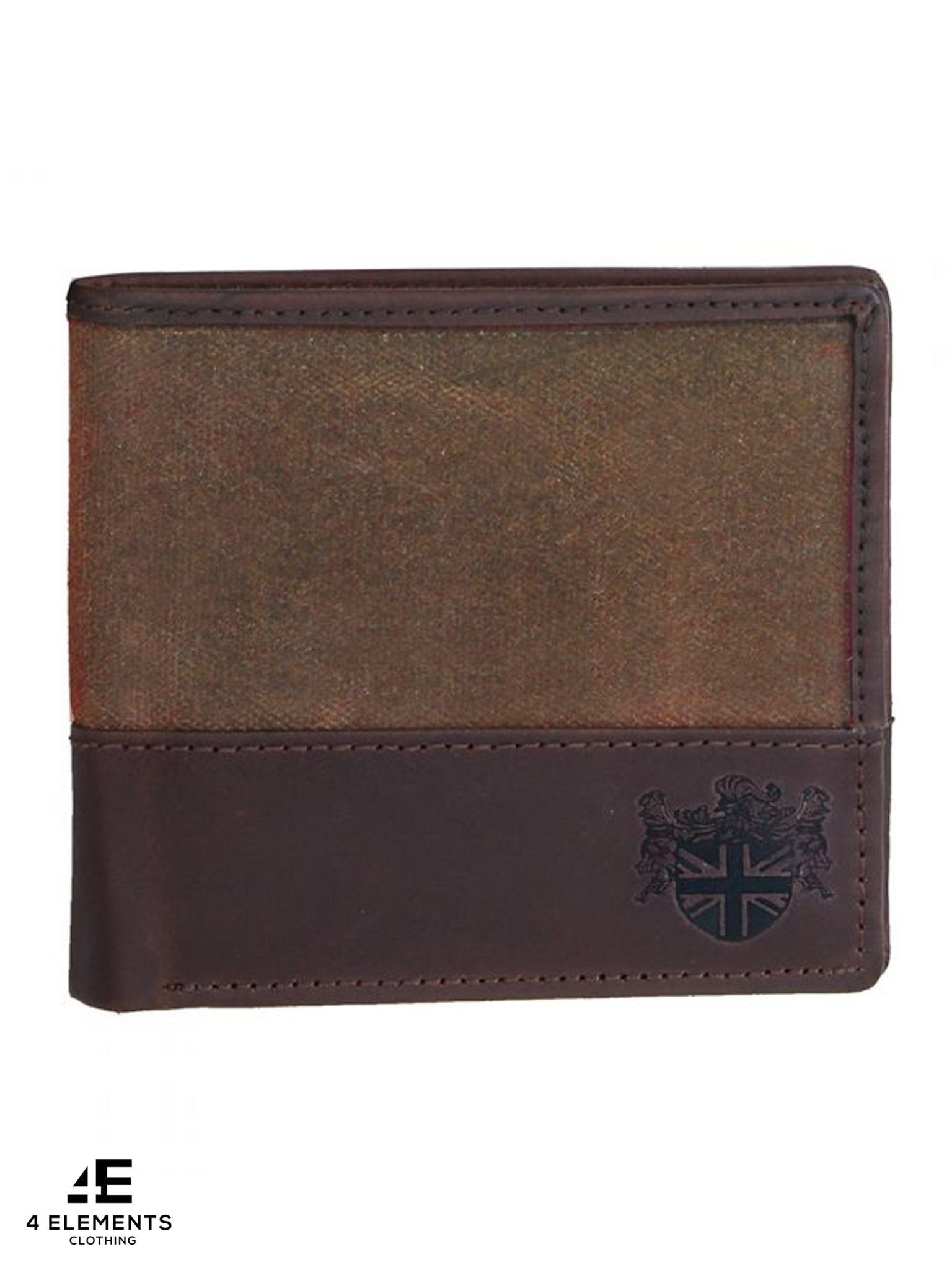 The British Bag Company - Navigator Brown Waxed Canvas Wallet