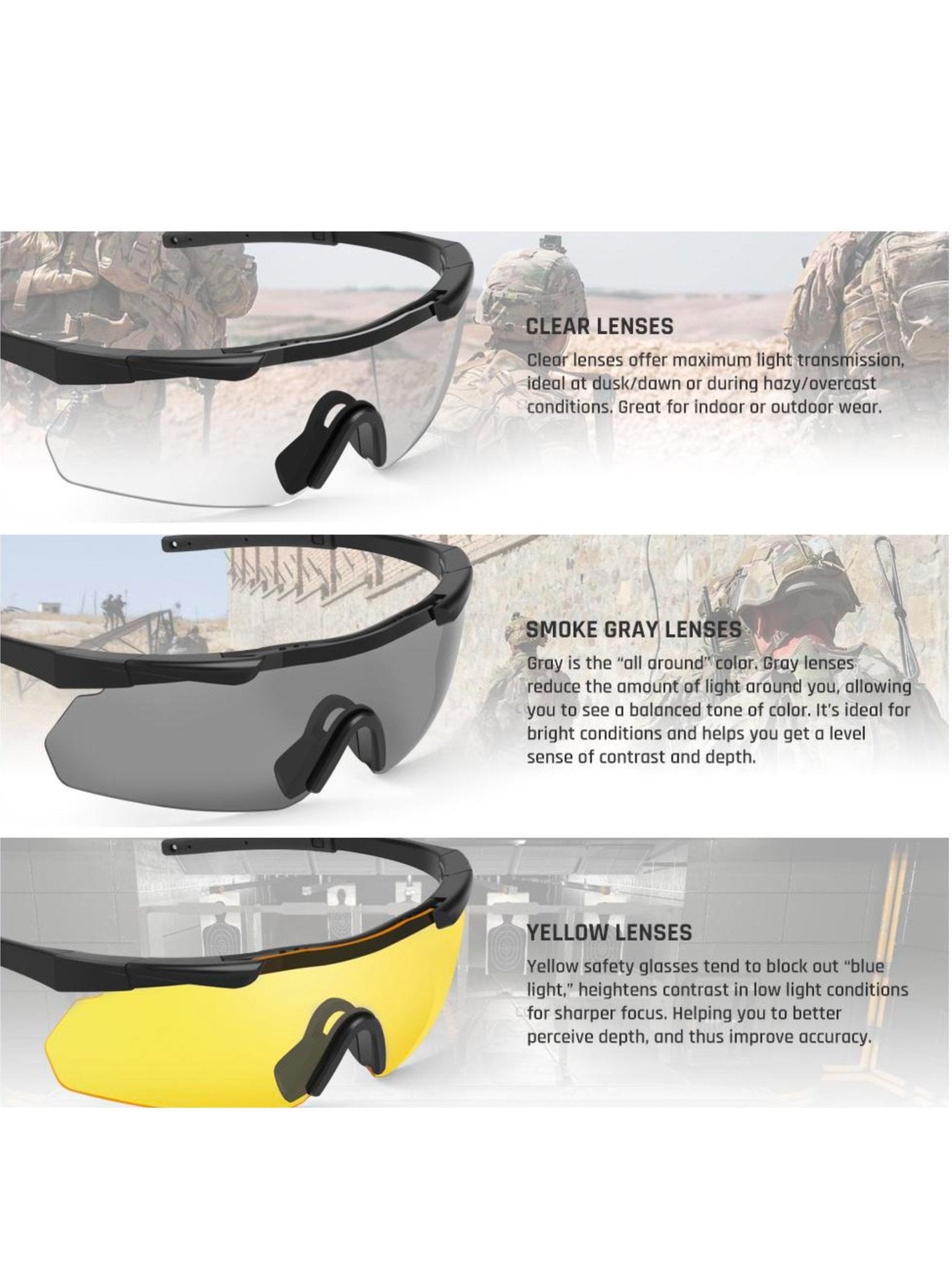 4 Elements Clothing 4 Elements - Shooting Glasses / Eye protection Clay Pigeon / eyewear skeet glasses sunglasses