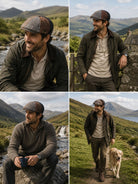 4 Elements Mens Shelby / Gatsby Cap Wool Tweed Hat Baker Boy 8 Panels 4 Elements Clothing Hats