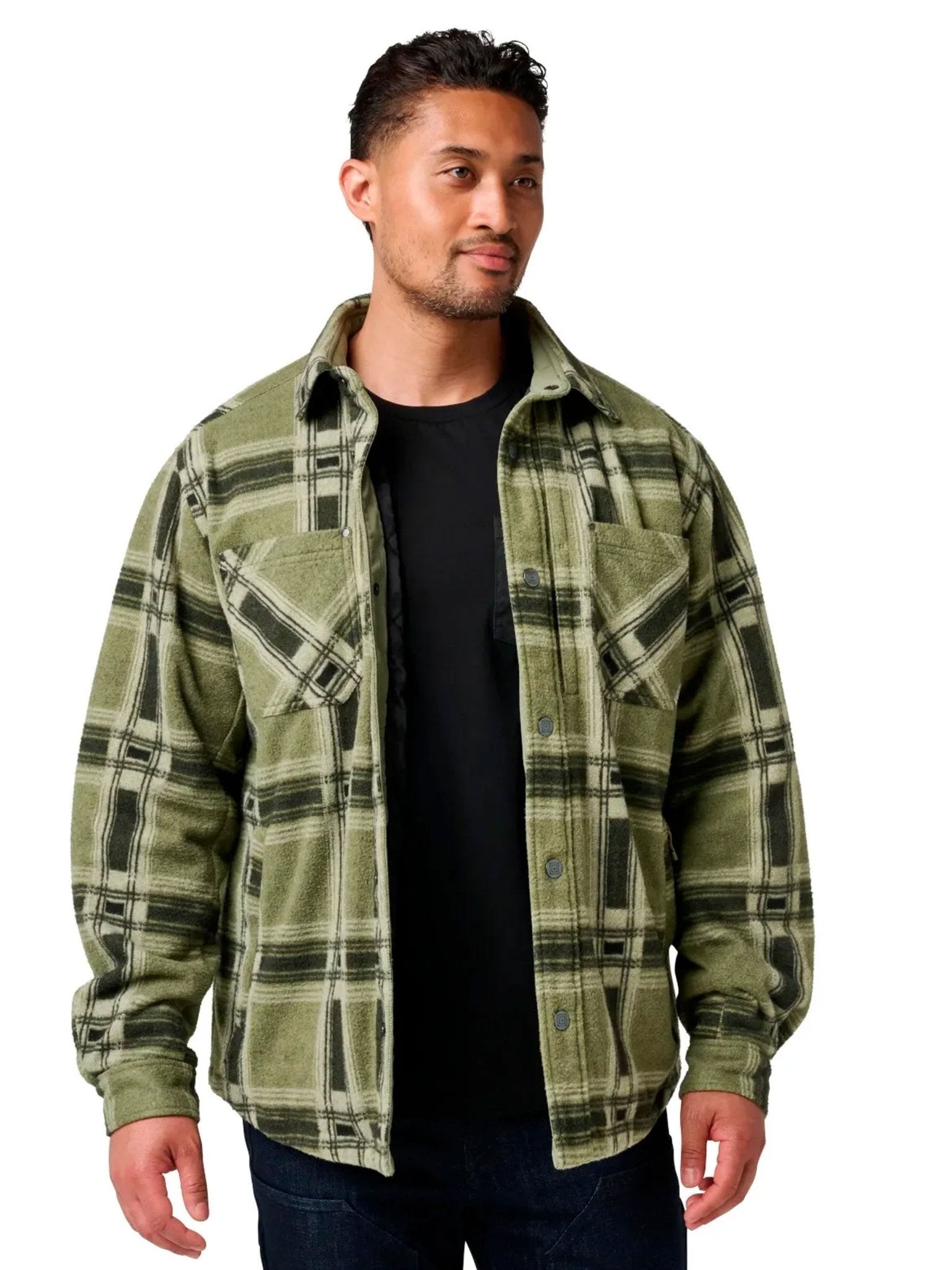 5.11 Tactical Frontier Shirt / Jacket (Shacket) Long Sleeve mens Shirt - Quilted brushed. 5.11 Tactical Shirt