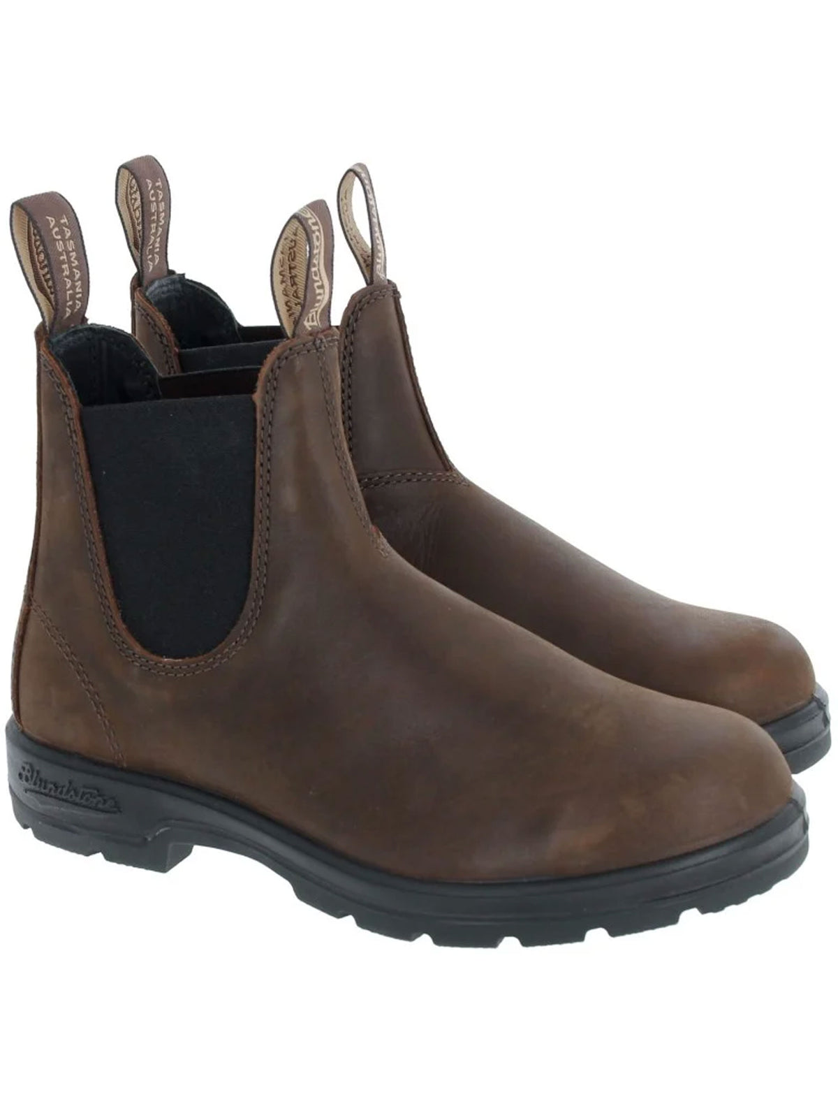 Blundstone 1609 Chelsea boots in antique brown waxed leather - pair side view