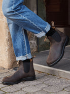 Blundstone 2340 brown oiled nubuck Chelsea boots worn with jeans