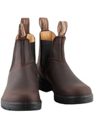 Blundstone 2340 brown oiled nubuck Chelsea boots - pair front view with pull tabs