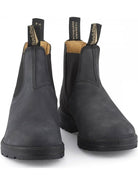 Blundstone 587 rustic black Chelsea boots - pair front view with pull tabs