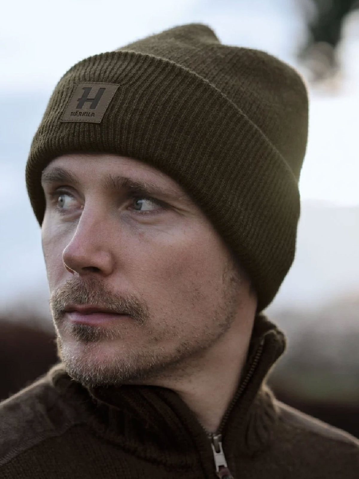Härkila Annaboda WSP knit beanie in willow green, view 3
