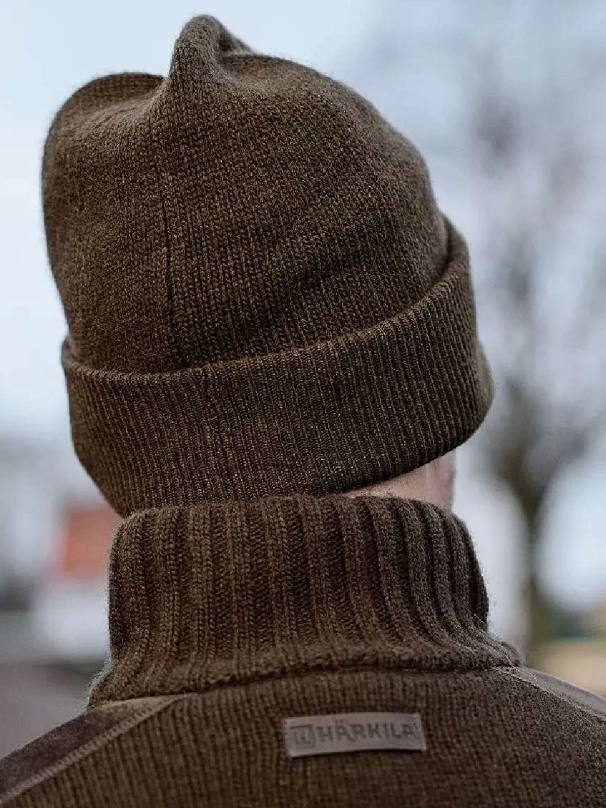 Härkila Annaboda WSP knit beanie in willow green, view 5